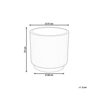 Beliani Blumenkübel aus Lehm-Faser-Mischung Modern DARIA  