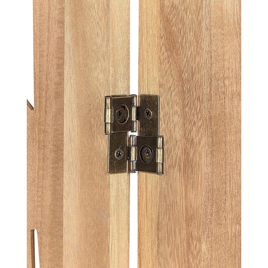 Beliani Raumteiler 3-teilig aus Paulownia-Holz  VERNAGO  