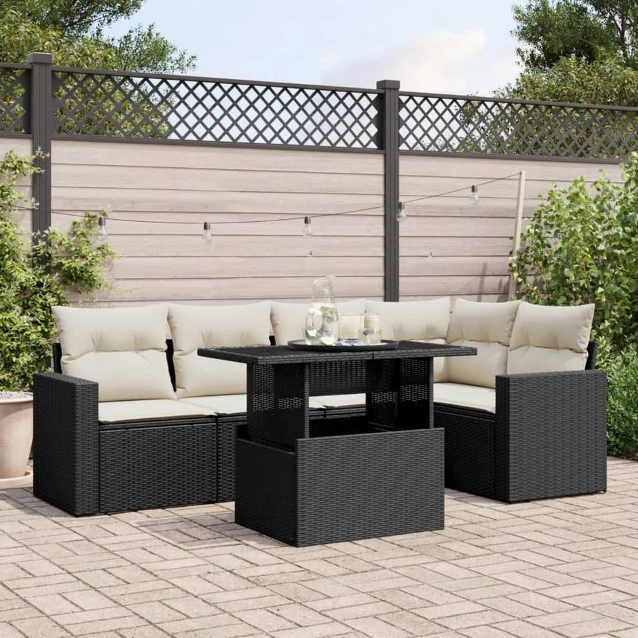 VidaXL set divano da giardino Polirattan  