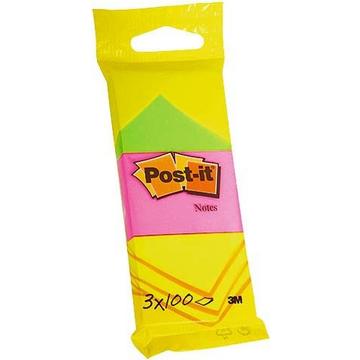 POST-IT Neon Notes 38x51mm 6812 3 Farben ass. 100 Blatt