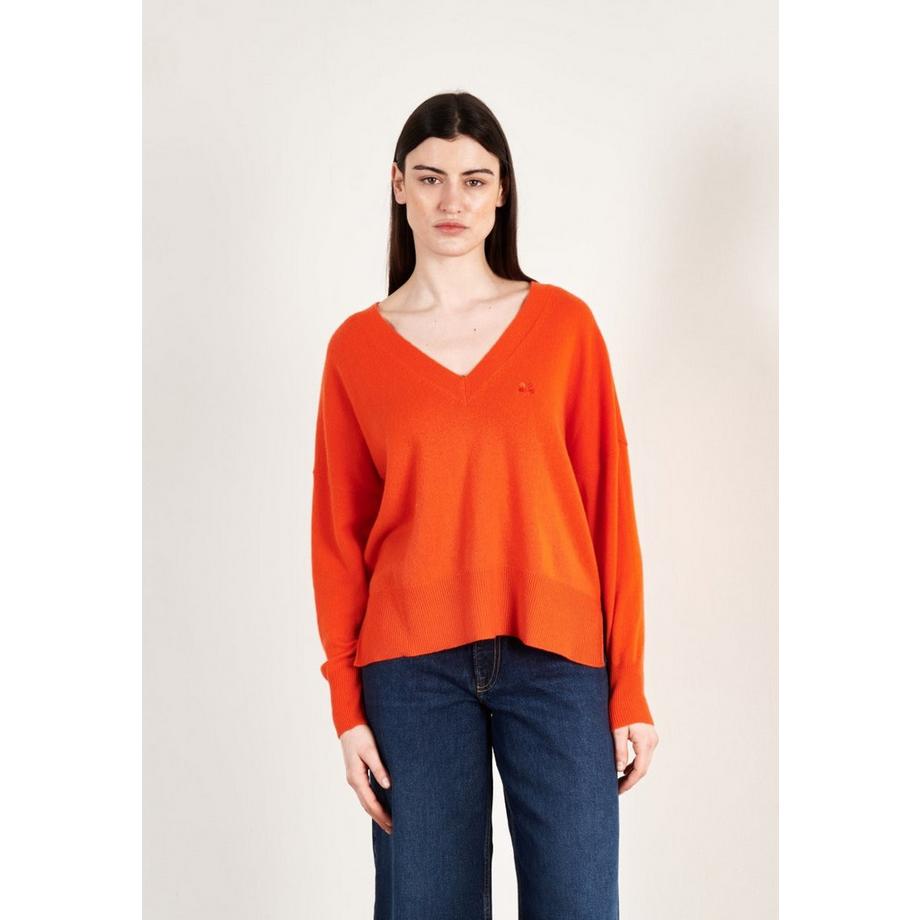 Maglione collo a V in cashmere HANA 1