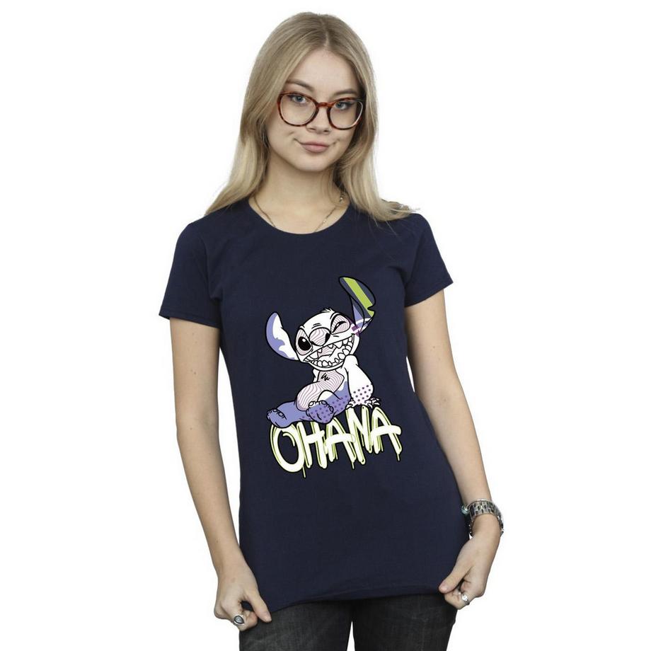 Disney Ohana Stitch Grafik T-Shirt  