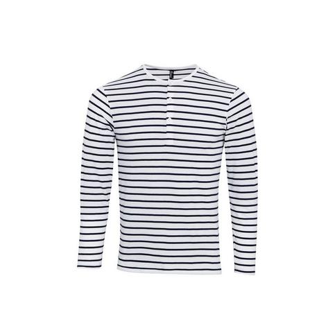 PREMIER Preier Long John T-Shirt a Righe  