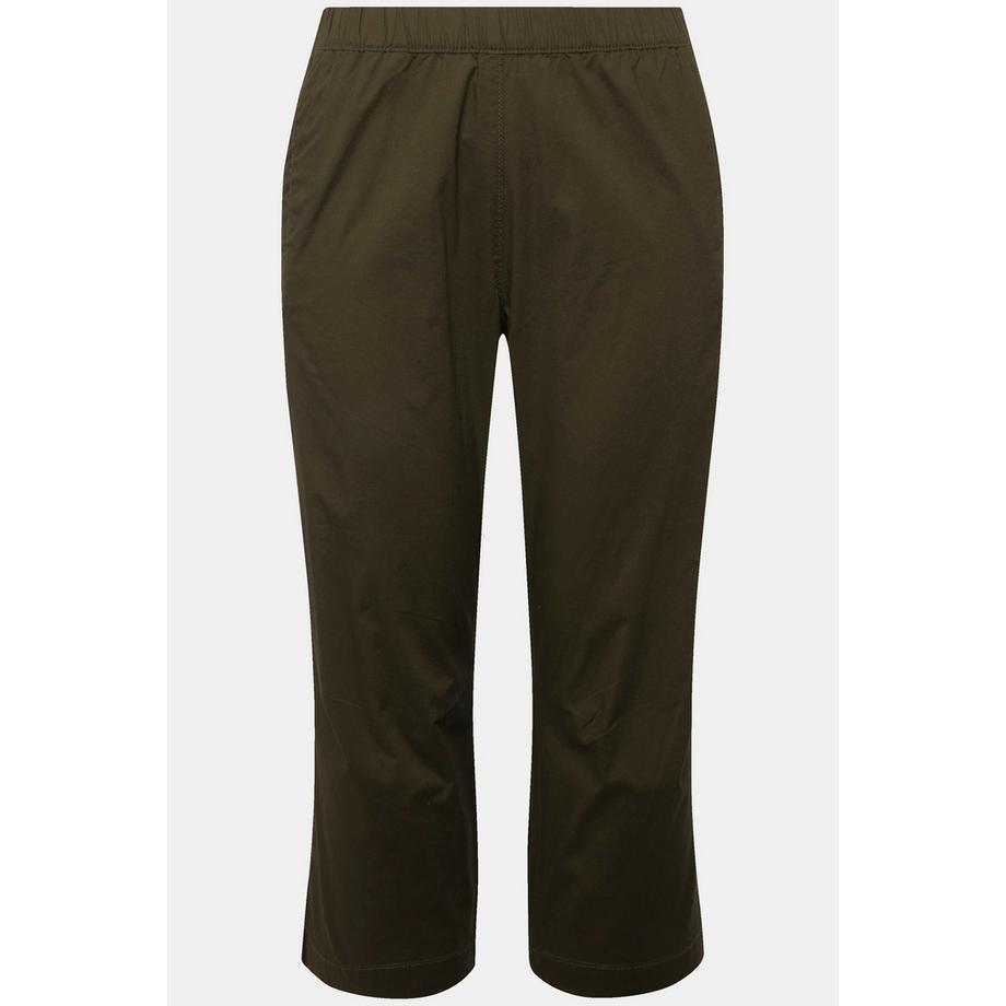 Ulla Popken Pantaloni 7/8 Ruby Gamba Dritta Vita Elastica  