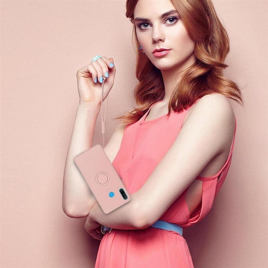 Cadorabo  Hülle für Huawei P30 LITE TPU Silikon mit Ring Liquid 