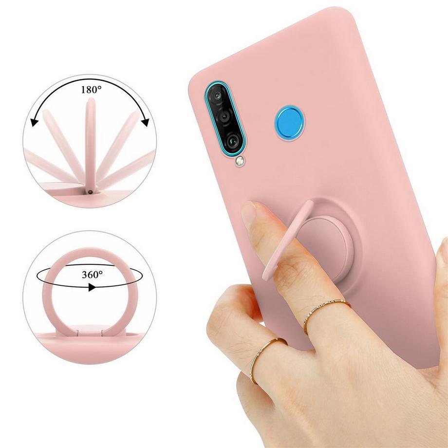 Cadorabo  Hülle für Huawei P30 LITE TPU Silikon mit Ring Liquid 