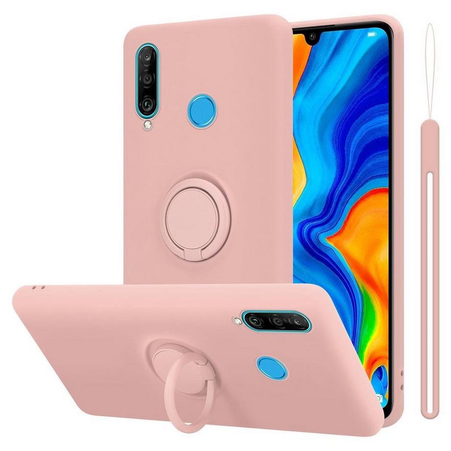 Cadorabo  Hülle für Huawei P30 LITE TPU Silikon mit Ring Liquid 