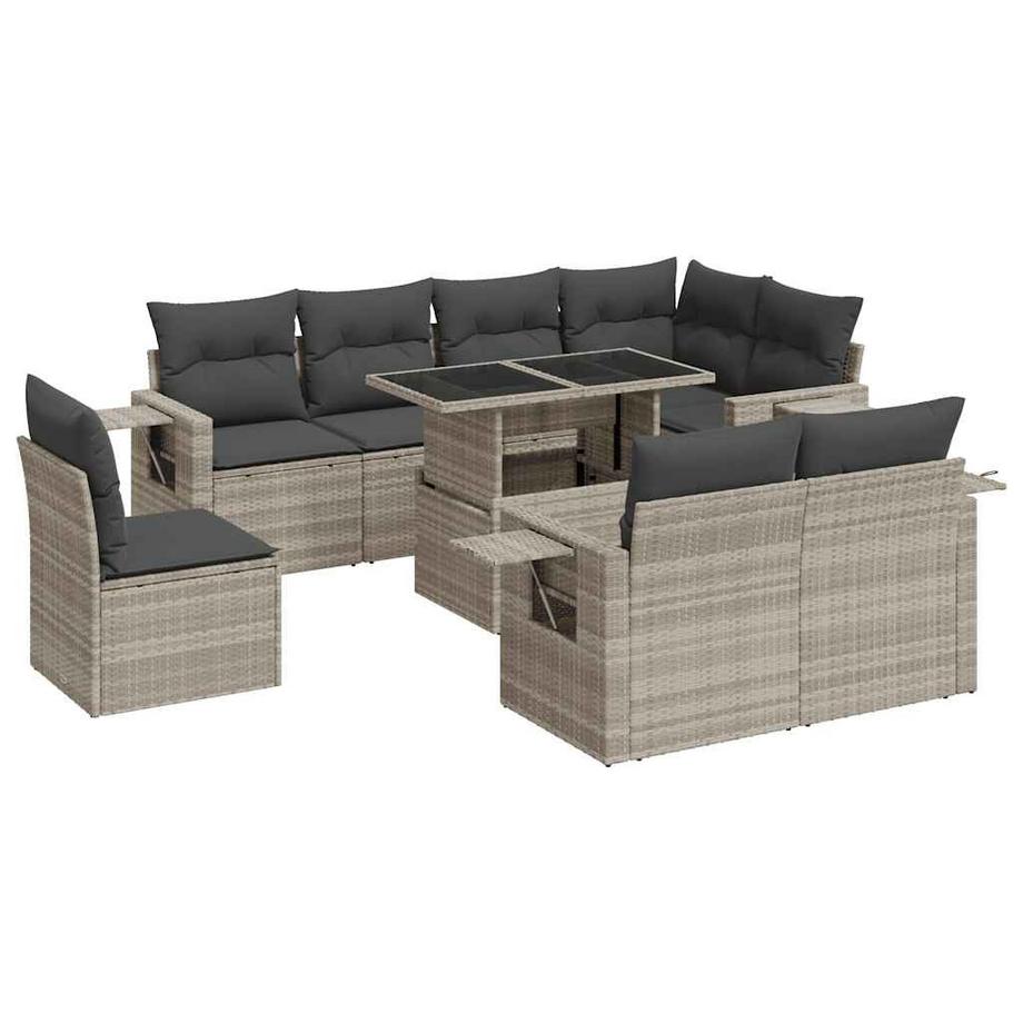 set di divani da giardino Polirattan