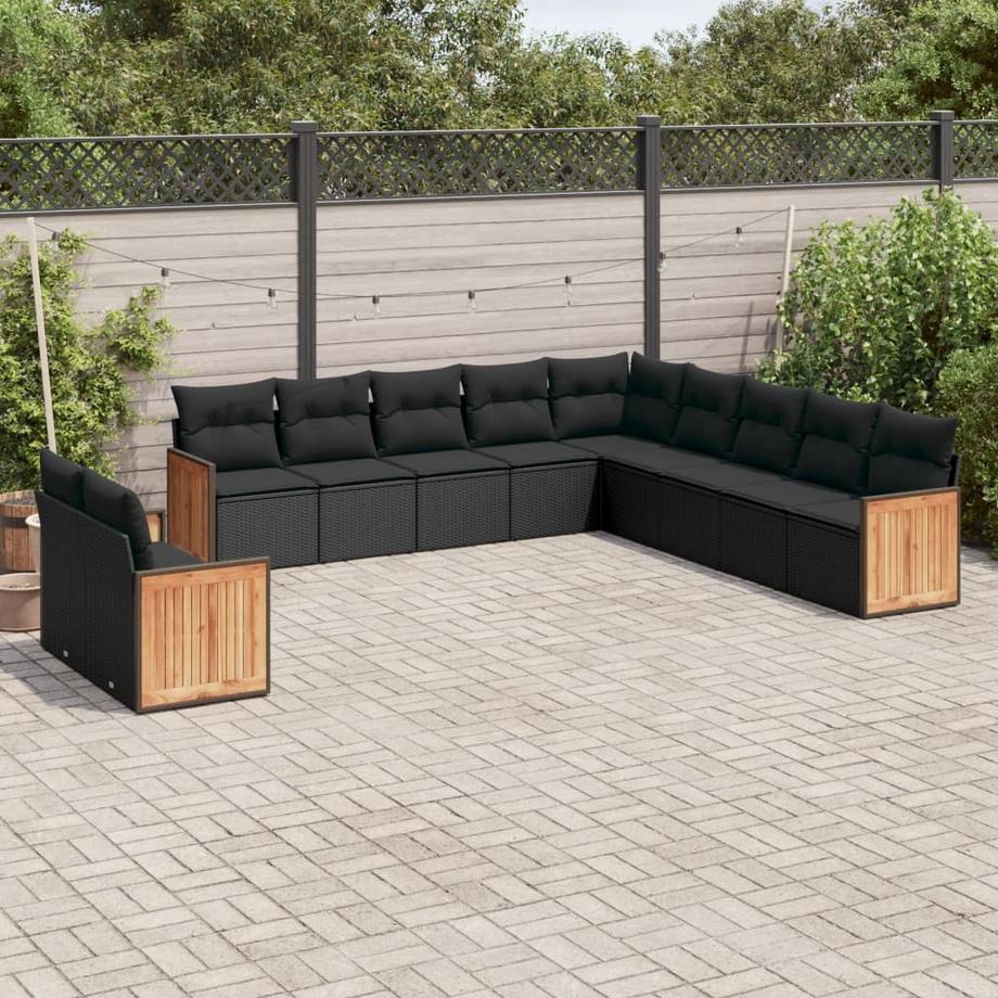 VidaXL Ensemble de canapés de jardin rotin synthétique  