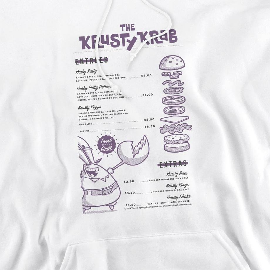 Nickelodeon Sweat À Capuche Krusty Krab Menu  