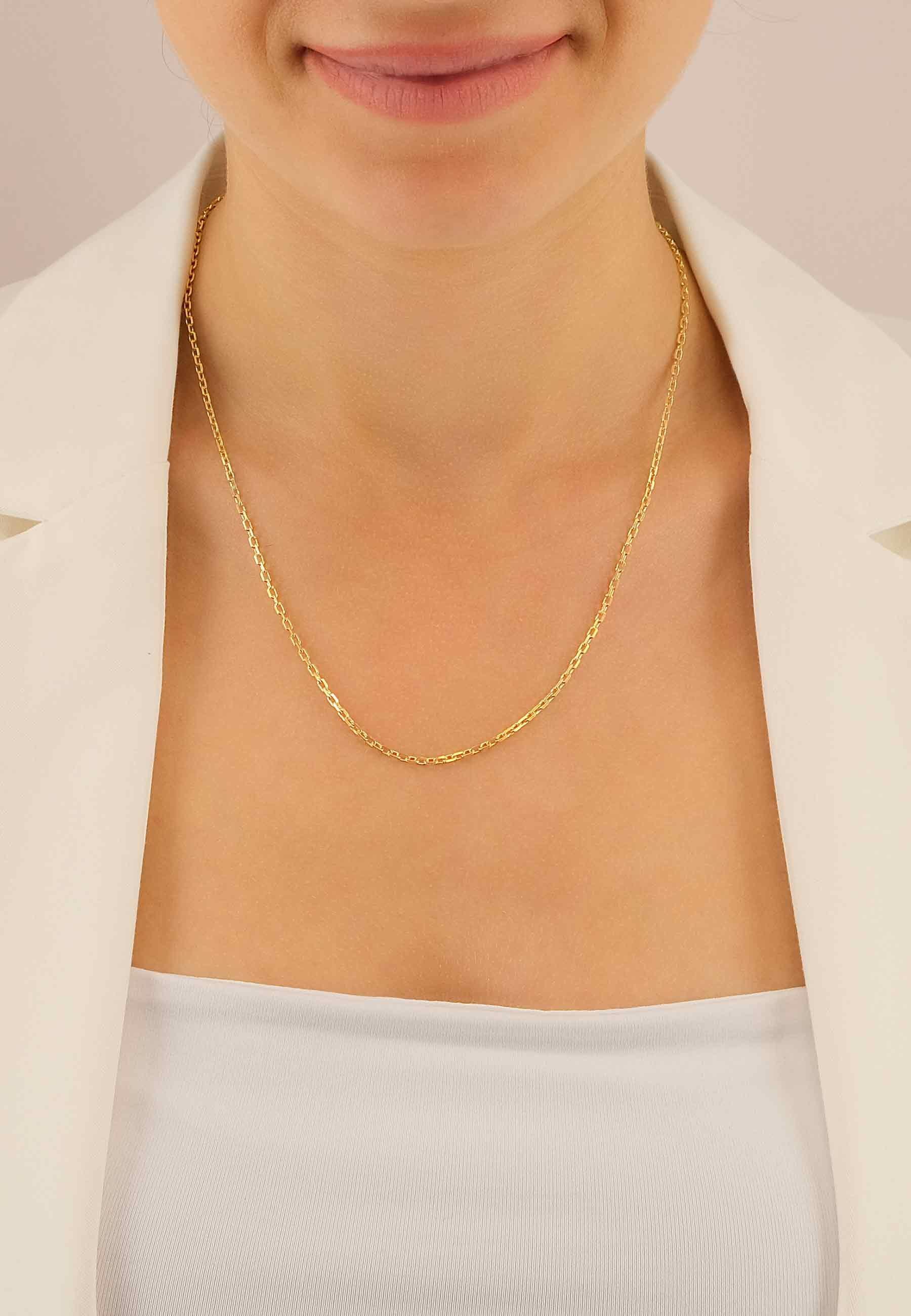 MUAU Schmuck  Collier Anker Gelbgold 750, 2.1mm, 42cm 