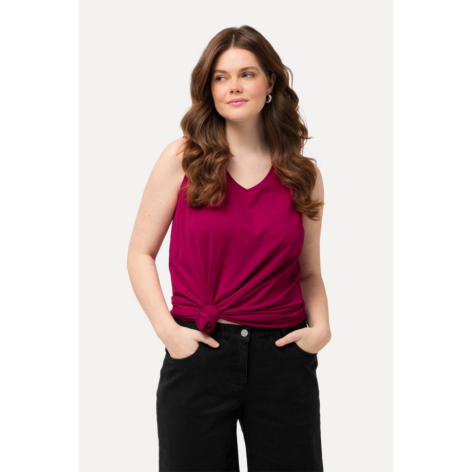 Ulla Popken Top A-Line senza maniche scollo a V  