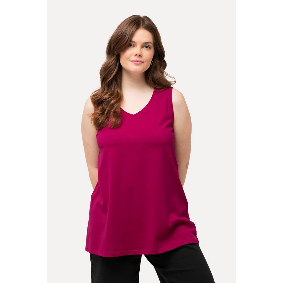 Ulla Popken Top A-Line senza maniche scollo a V  