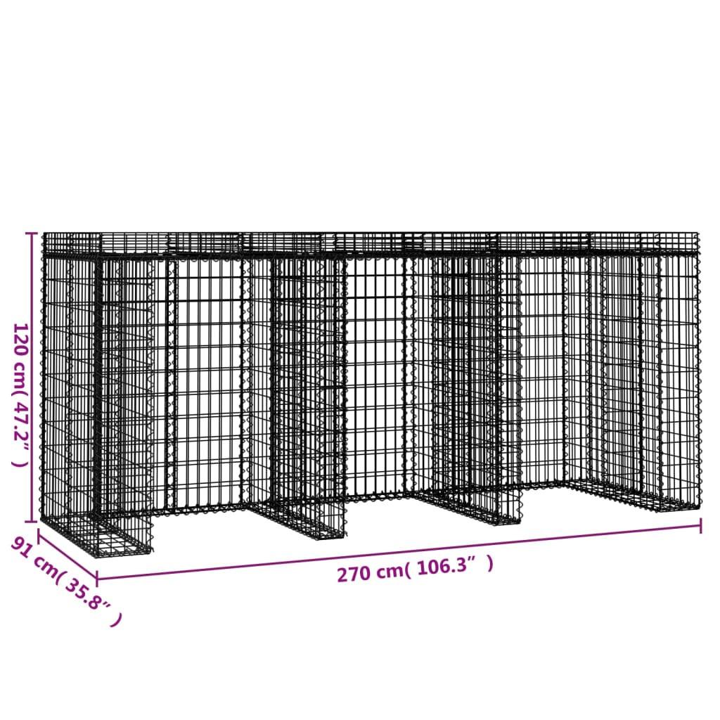 VidaXL Mur de gabion fer  