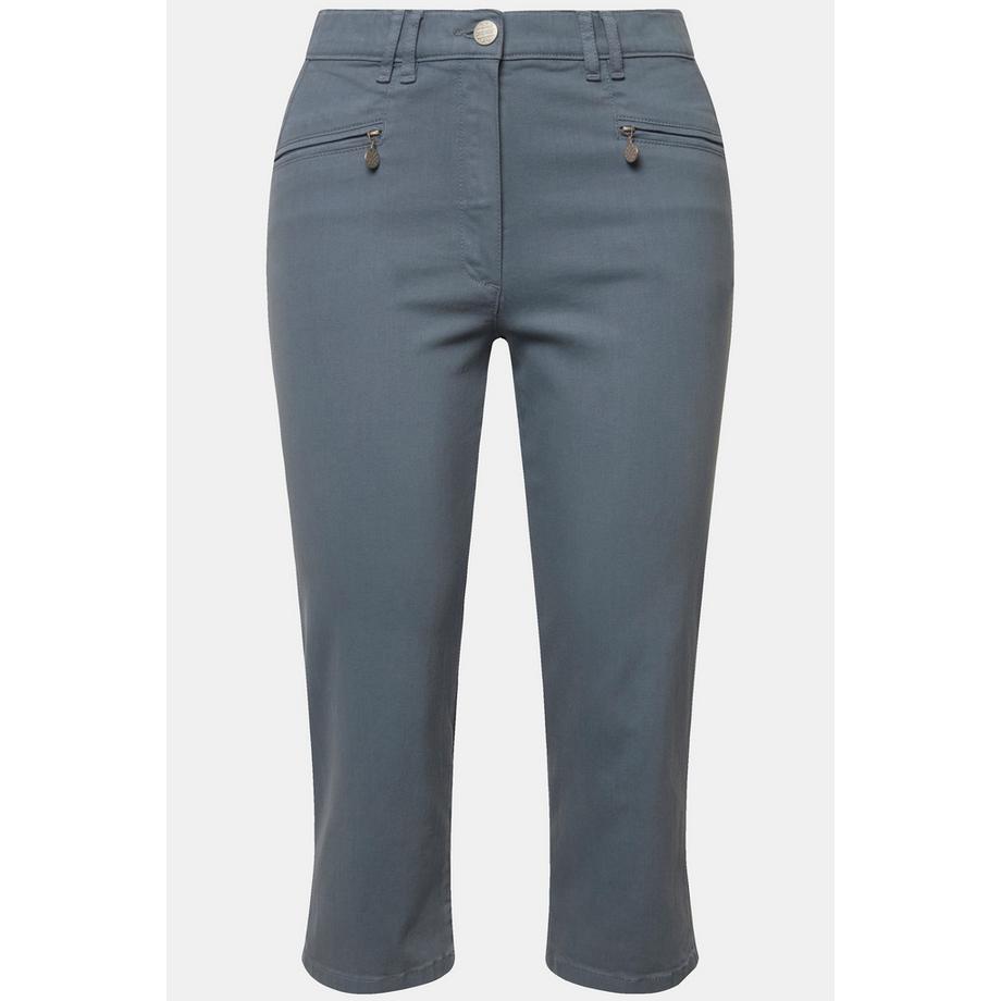 Ulla Popken Pantaloni stretch Mony 7/8 Tasche con zip  