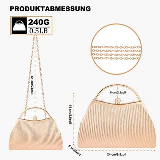 Only-bags.store Clutch, Abendtasche mit Strass-Verschluss und abnehmbarer Kette, Glitzertasche Kettentasche Clutch, Abendtasche mit Strass-Verschluss und abnehmbarer Kette, Glitzertasche Kettentasche 