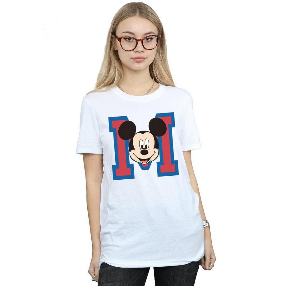 Disney Mickey Mouse M T-Shirt Stampata  