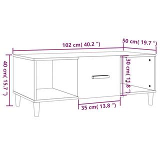 VidaXL Table basse bois d'ingénierie  