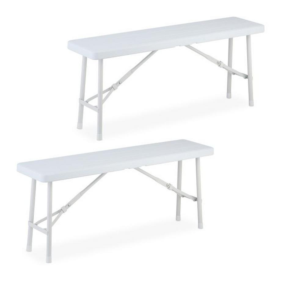 Bierbank 2er Set in Holzoptik