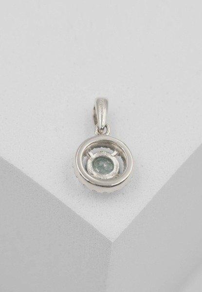 MUAU Schmuck  Anhänger Weissgold 750 Smaragd 0.26ct. Brillanten 0.07ct. 