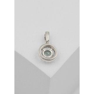 MUAU Schmuck  Anhänger Weissgold 750 Smaragd 0.26ct. Brillanten 0.07ct. 