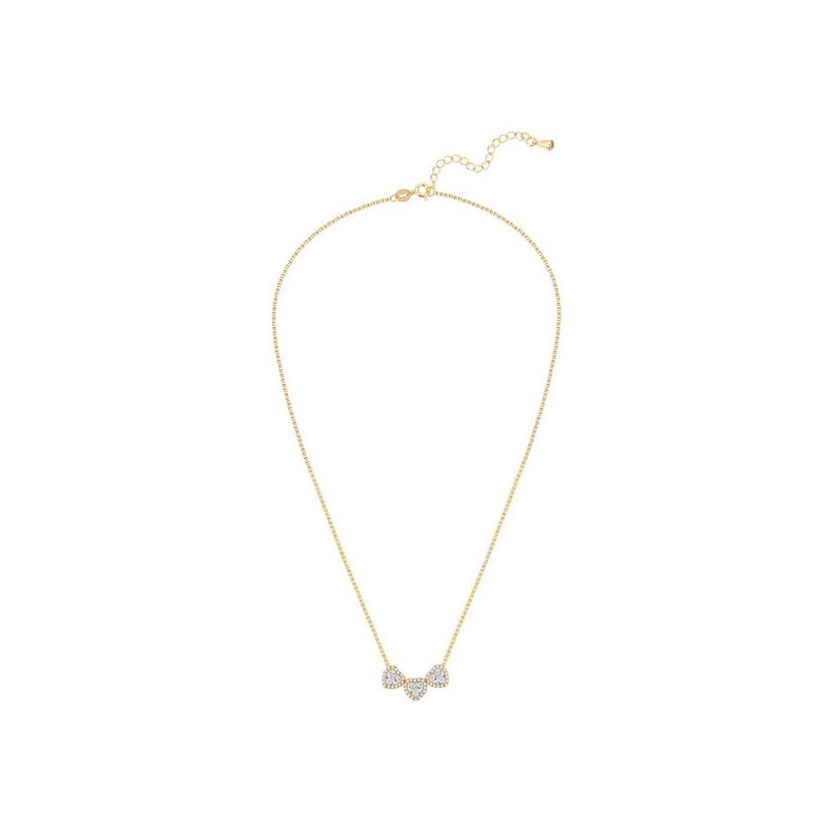 Lulu & Jane  Collier Cœur Laiton Zircon 