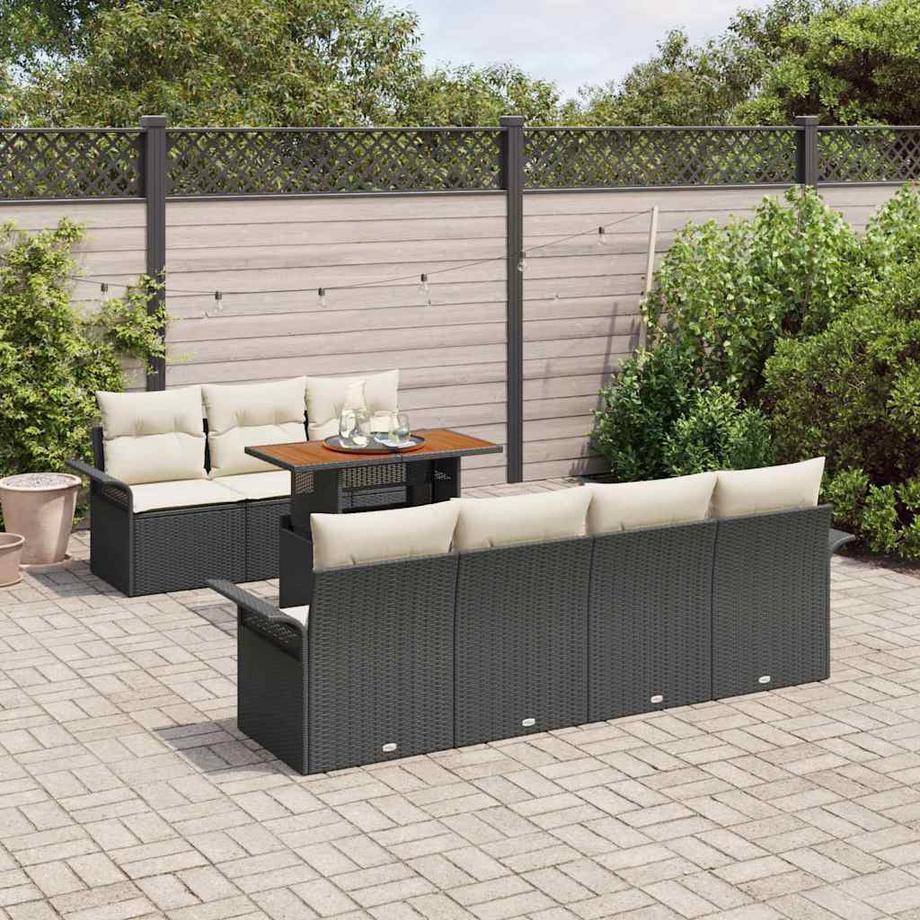 VidaXL Mobilier de jardin poly rattan  
