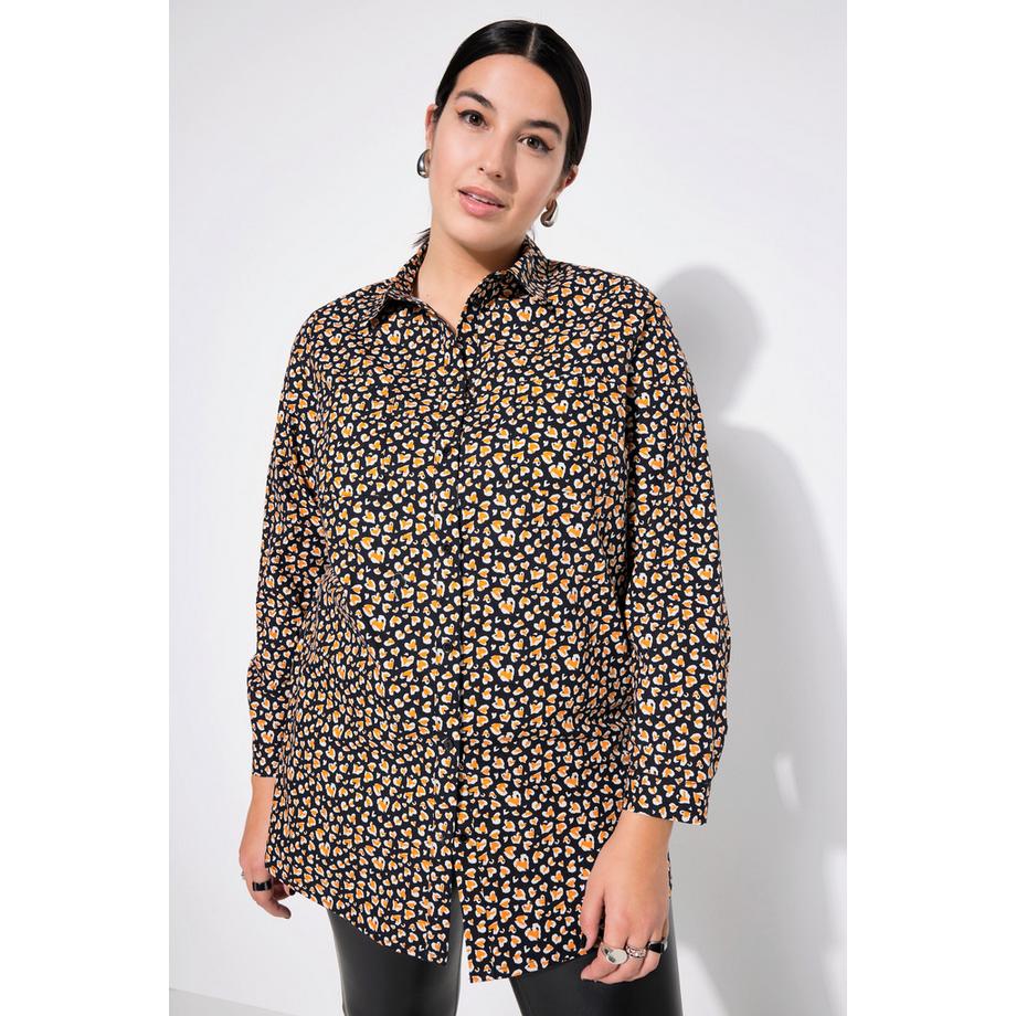 Studio Untold Hemdbluse Boxy Shape Hearts Print  