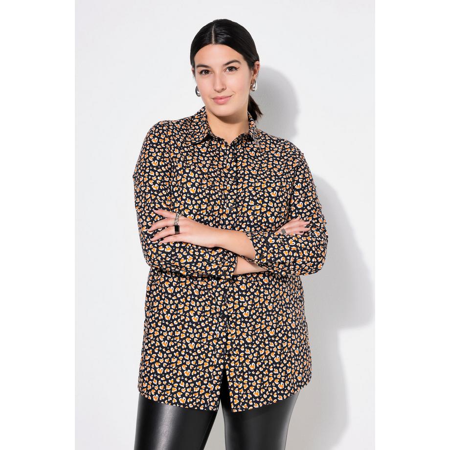 Studio Untold Hemdbluse Boxy Shape Hearts Print  