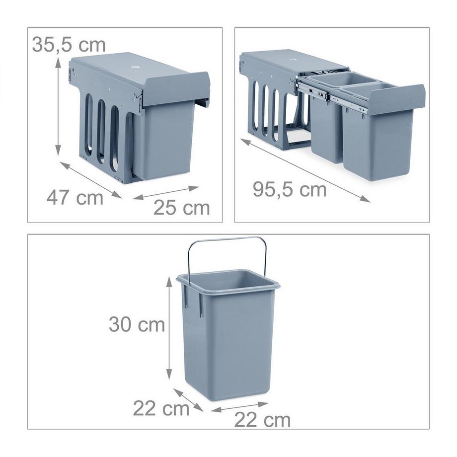 B2X Cestini per la raccolta differenziata a estrazione 2  