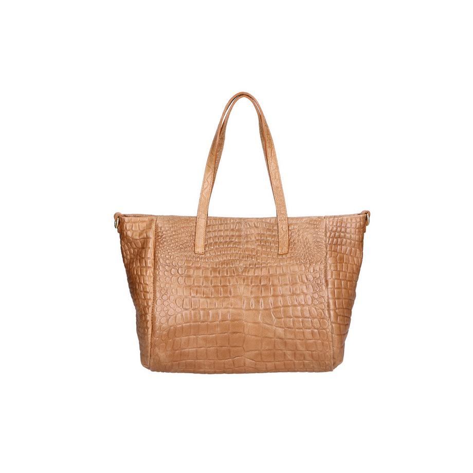 Gave Lux Schultertasche Krokodilprägung Leder  