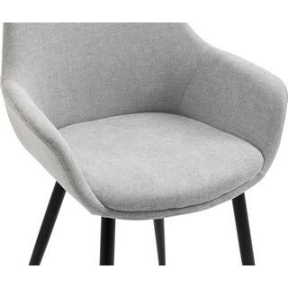 mutoni Fauteuil gris clair (série de 2)  