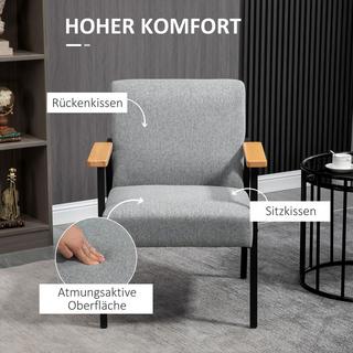 HOMCOM Fauteuil rembourré  