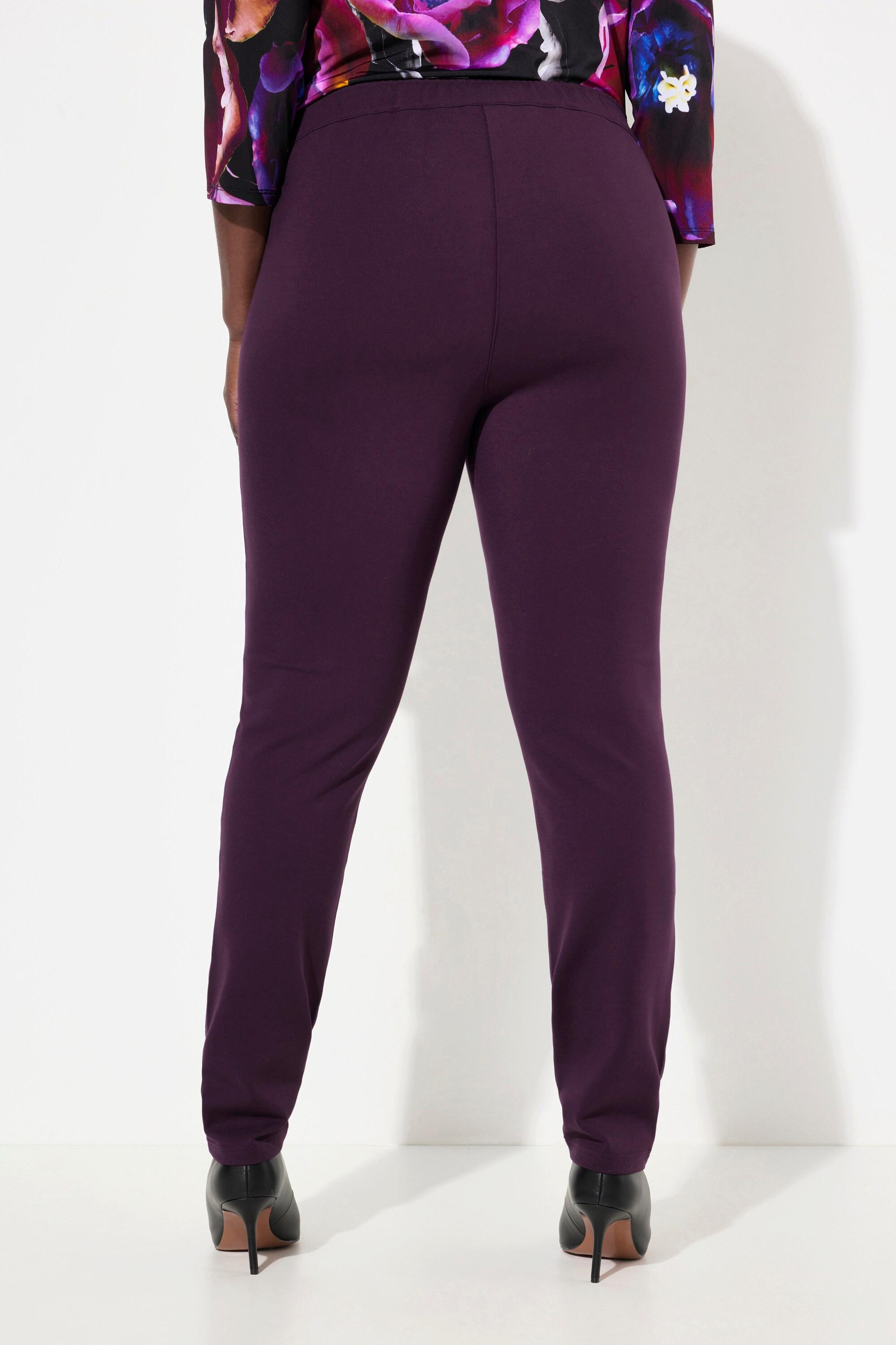 Ulla Popken Sienna Pantalon Punto Coupe Slim Taille Élastique  