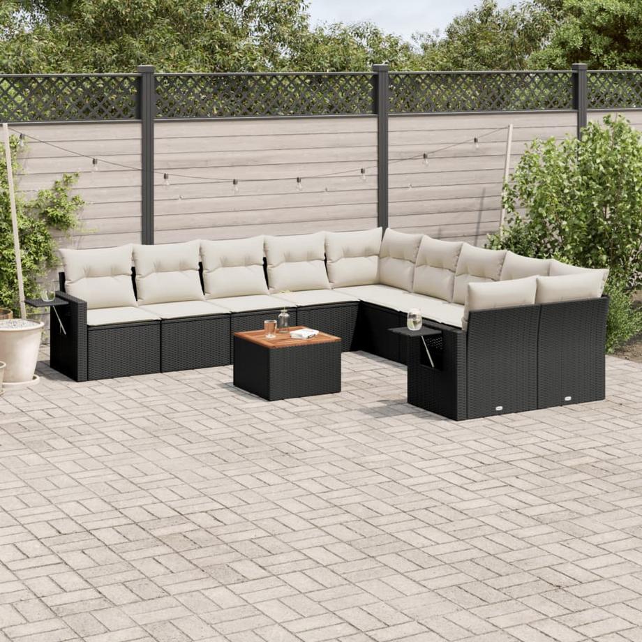 VidaXL Ensemble de canapés de jardin rotin synthétique  