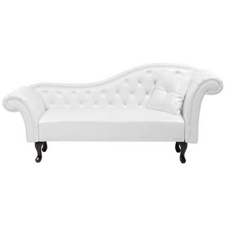 Beliani Chaise longue côté droit en Cuir PU Glamour LATTES  