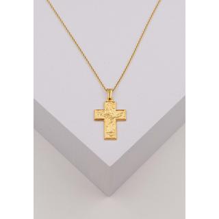 MUAU Schmuck  Anhänger Kreuz Gelbgold 750, 28x15mm 