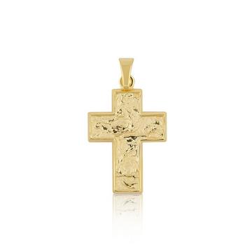Pendentif croix en or jaune 750, 28x15mm