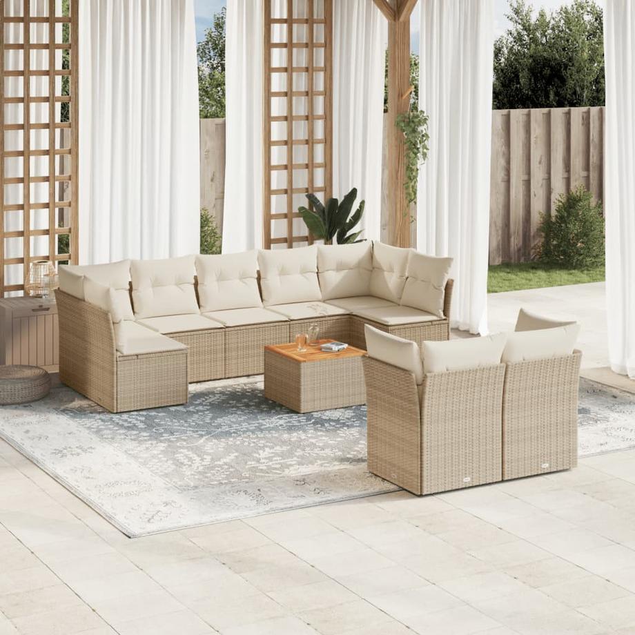 VidaXL set divano da giardino Polirattan  
