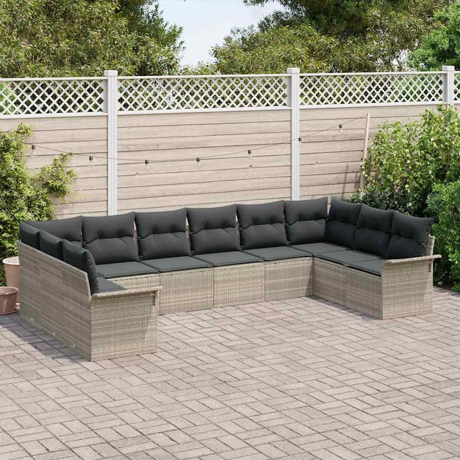 VidaXL Ensemble de canapé modulable poly rattan  