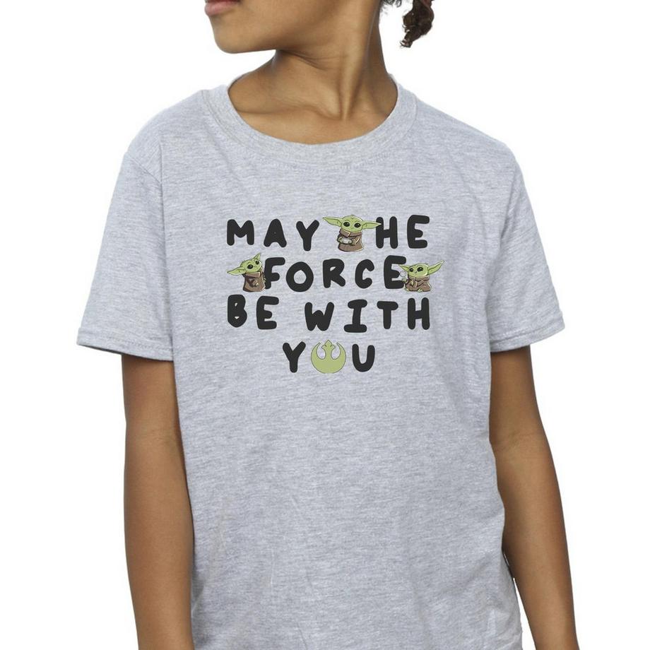 STAR WARS  Tshirt THE MANDALORIAN MAY THE FORCE BE WITH YOU 