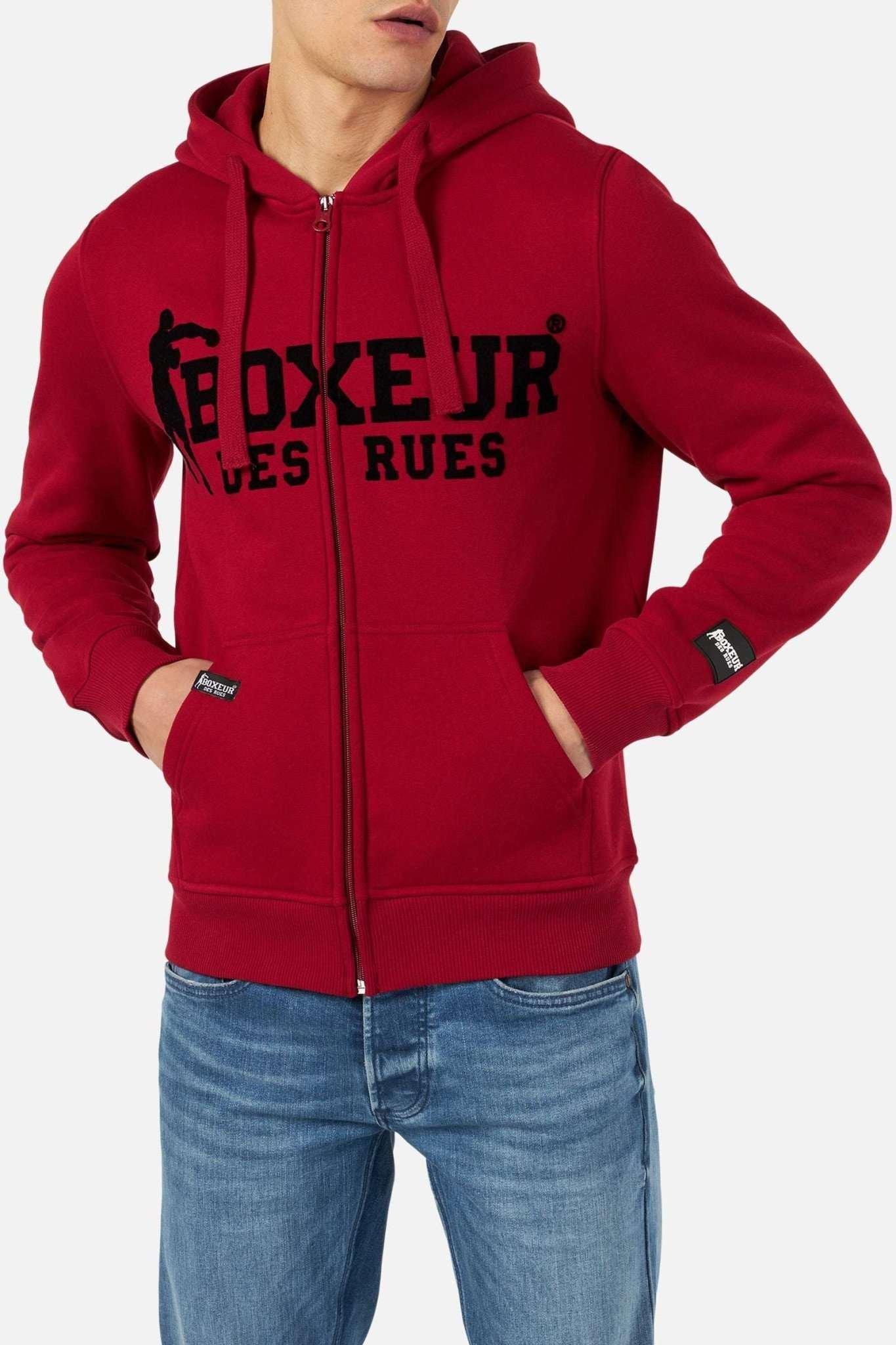 BOXEUR DES RUES  Veste de survêtement Hoodie Fullzip Logo Print 