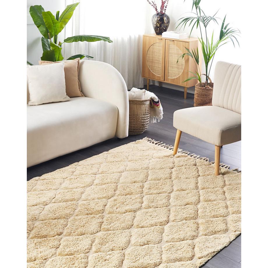 Beliani Teppich aus Baumwolle Boho SANLIURFA  