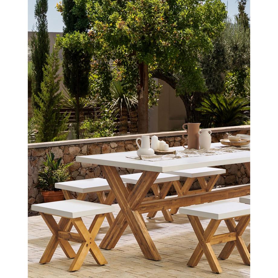 Beliani Sgabello da giardino en Cemento fibrorinforzato Scandinavo OLBIA  