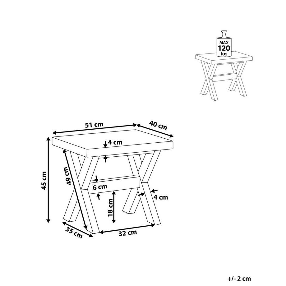 Beliani Sgabello da giardino en Cemento fibrorinforzato Scandinavo OLBIA  