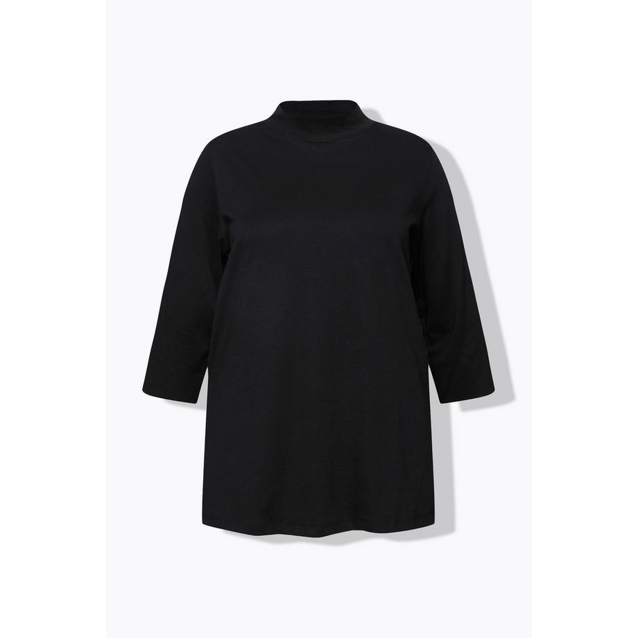 Ulla Popken Maglia Collo Alto Maniche 3/4 Linea ad A  