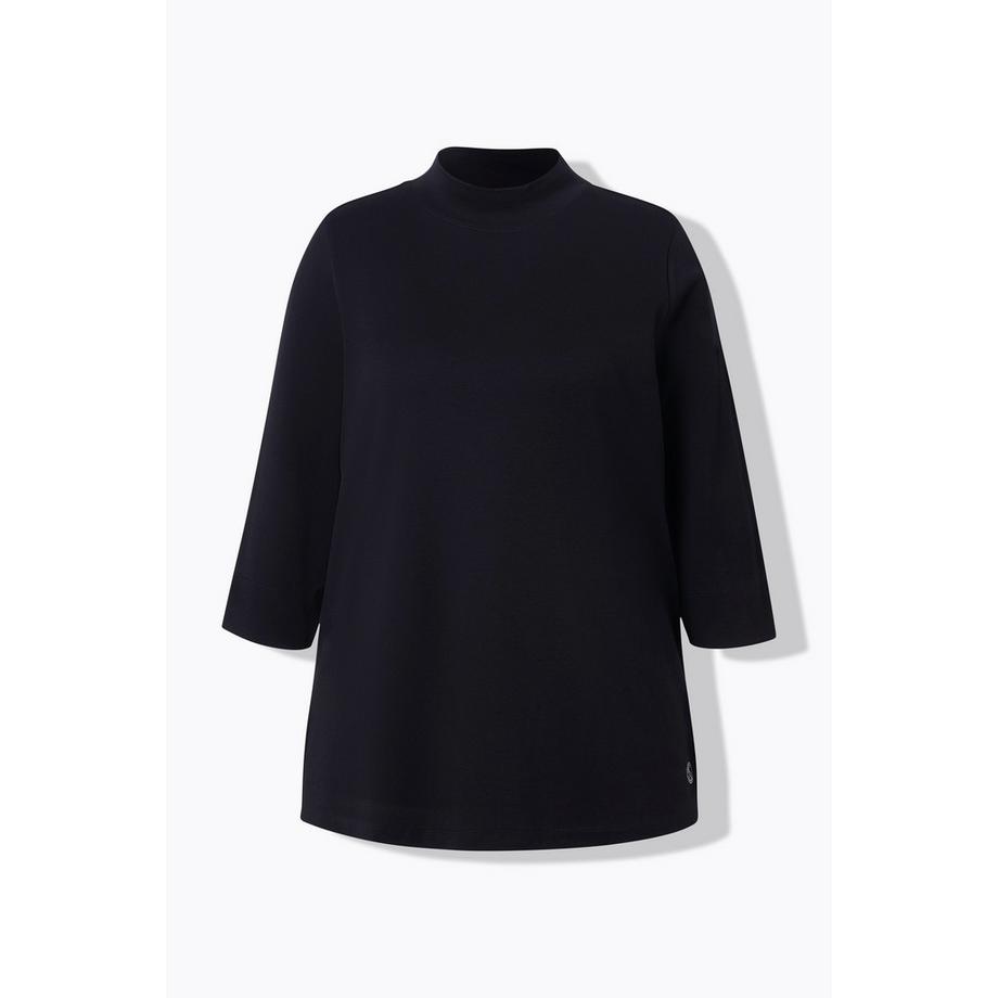 Ulla Popken Maglia Collo Alto Maniche 3/4 Linea ad A  