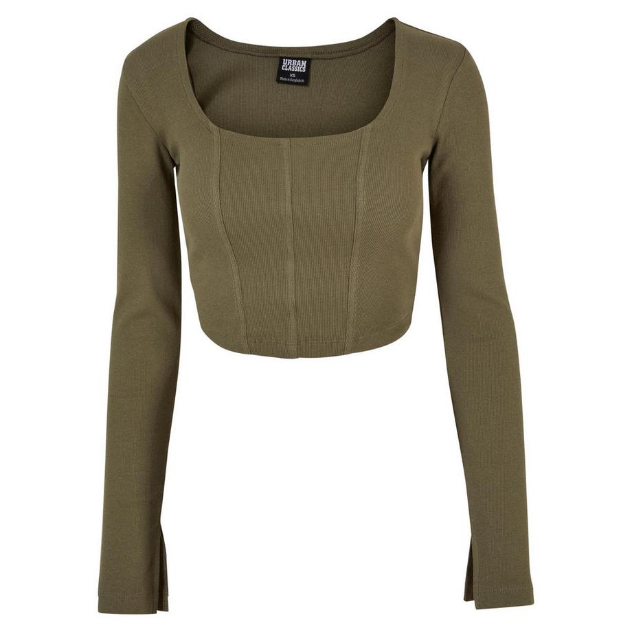 crop-t-shirt langarm corsage