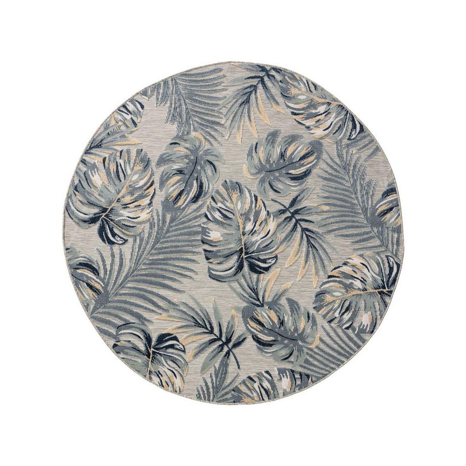 Benuta Tappeto per interno ed esterno Flora Multicolor/Blue  