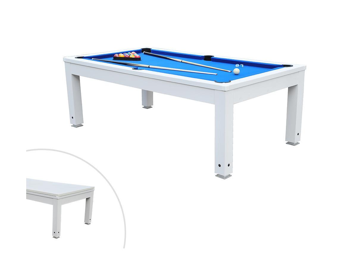 Vente-unique Multifunktionstisch Billard Esstisch SNOOKER Höhenverstellbar 7  